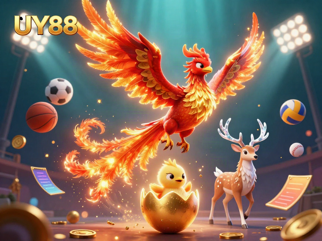Experience exhilarating gameplay with UY88 featuring iconic characters in a vibrant casino setting.