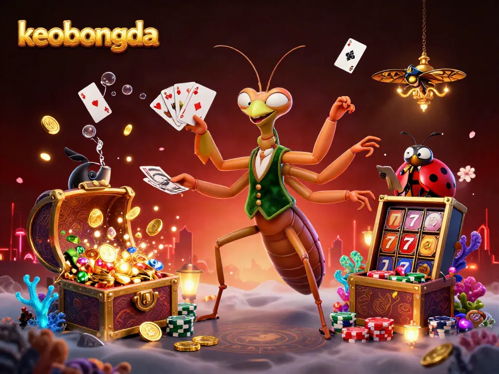 Experience keobongda action with vibrant characters and casino elements in a captivating scene.