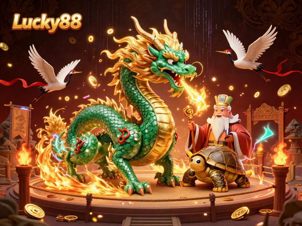 Engage in thrilling gameplay at Lucky88 with dynamic casino elements and magical characters.