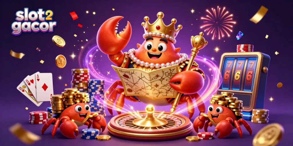 Experience the thrill of slot gacor gameplay with a vibrant scene filled with golden treasures and energetic characters.