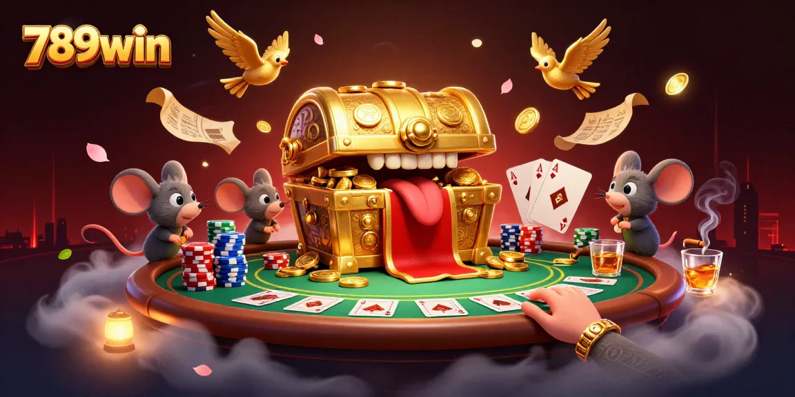 Experience the thrill of winning in the vibrant 789win casino illustration, showcasing diverse gaming elements.